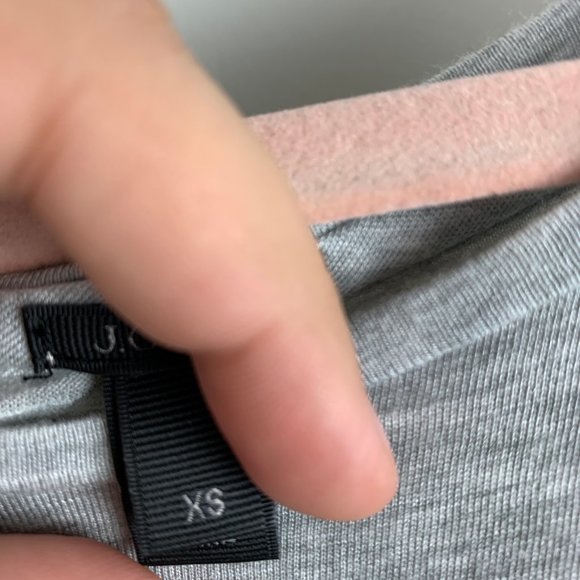 J. Crew Prima Jersey Chiffon-Back Tank Top Size XS Gray Cream Mixed Media - Picture 3 of 4